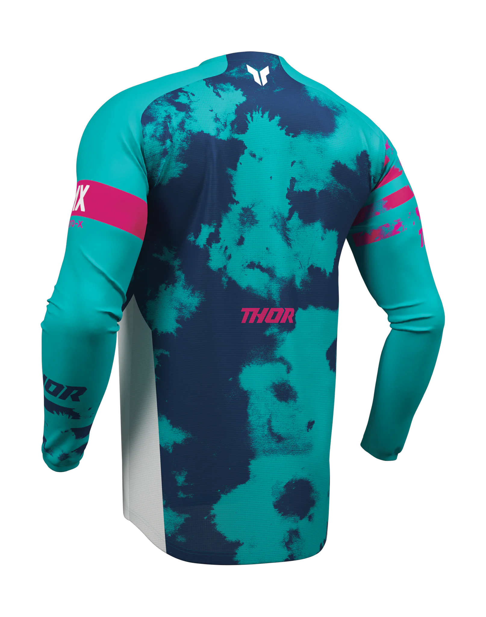 Thor Kinder Cross Shirt 2026 Launchmode Bleach - Wit / Aqua