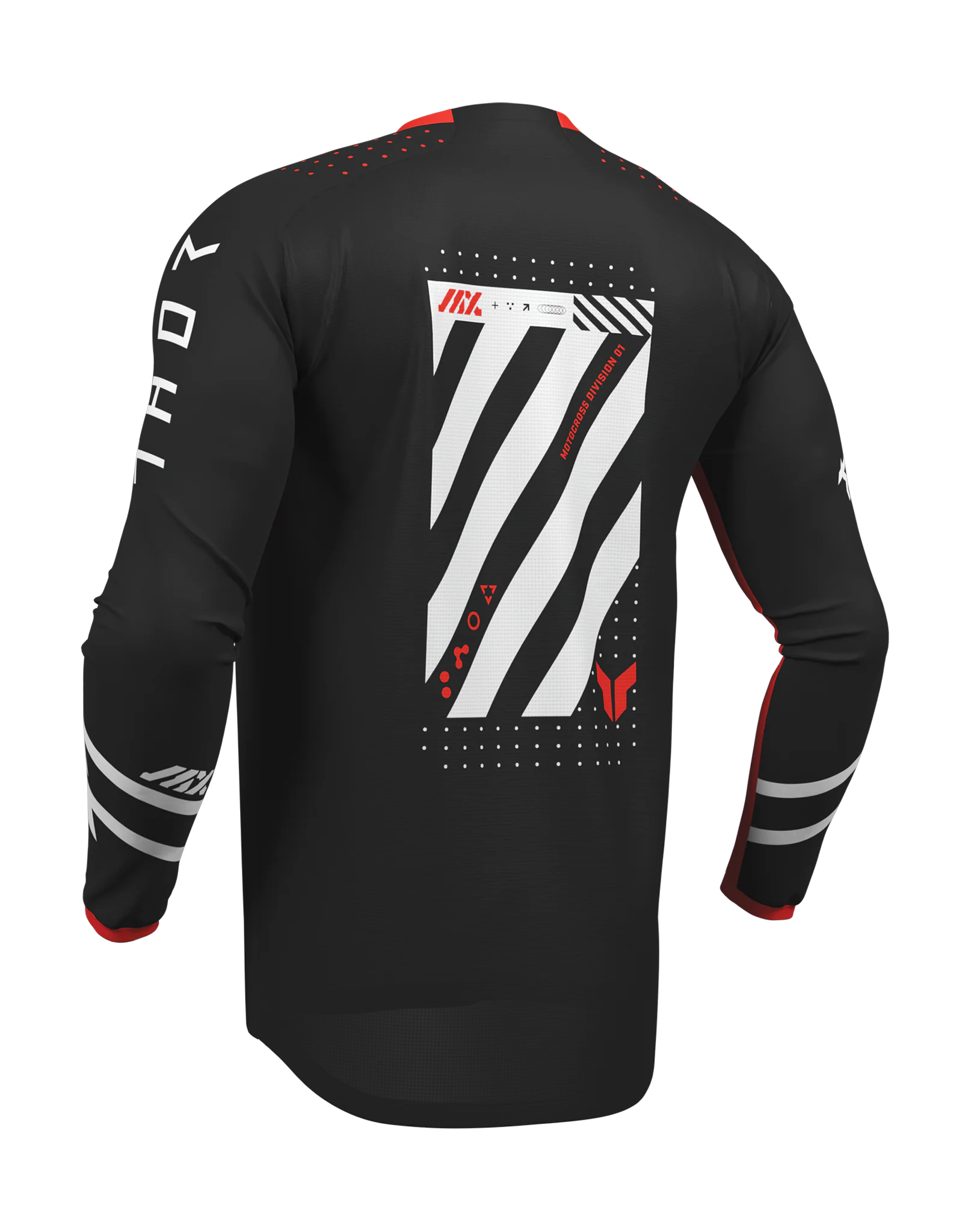 Thor Kinder Cross Shirt 2026 Launchmode Futura - Zwart / Rood