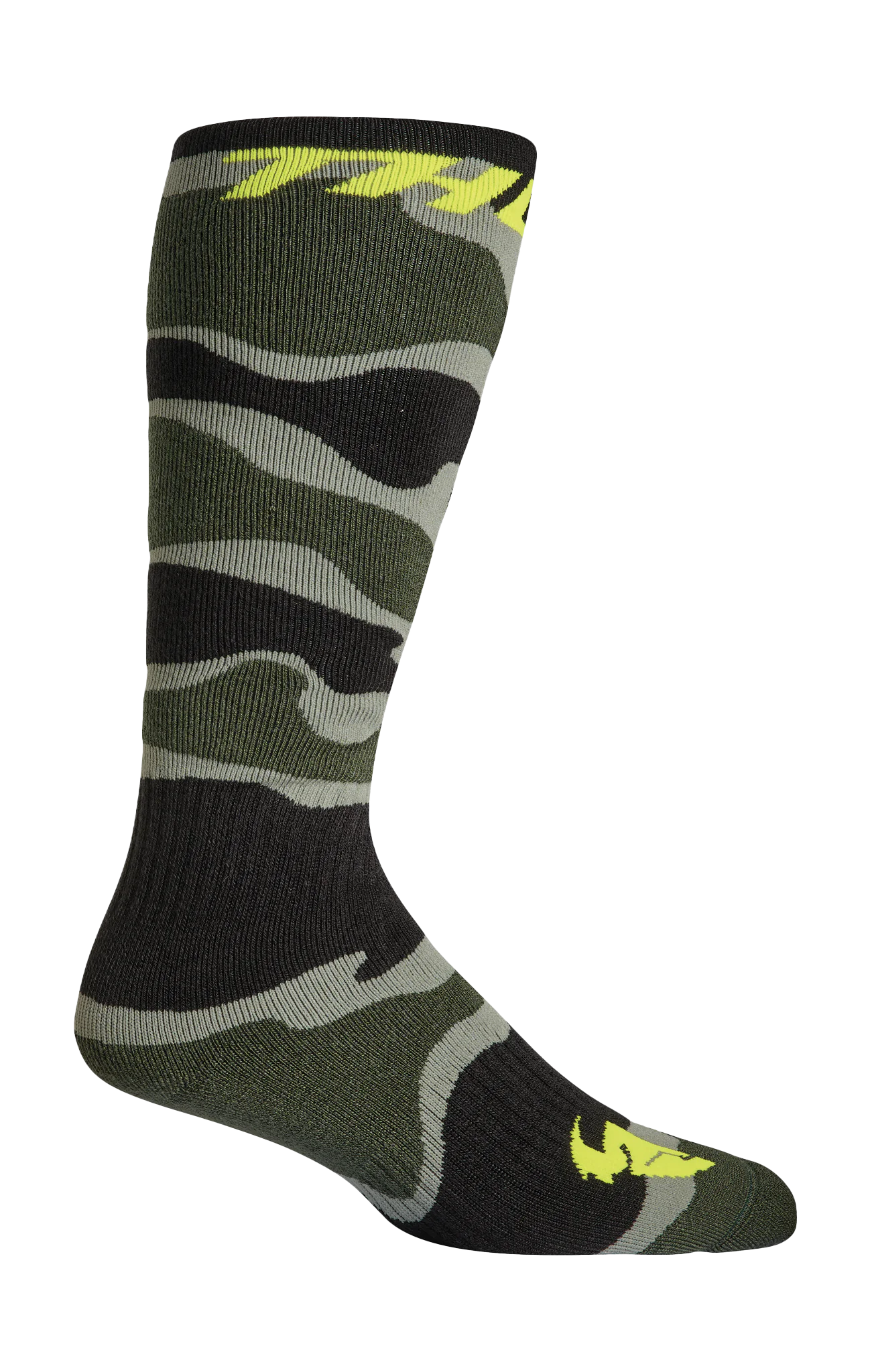 Thor Kinder Cross Sokken - Camo / Groen / Acid