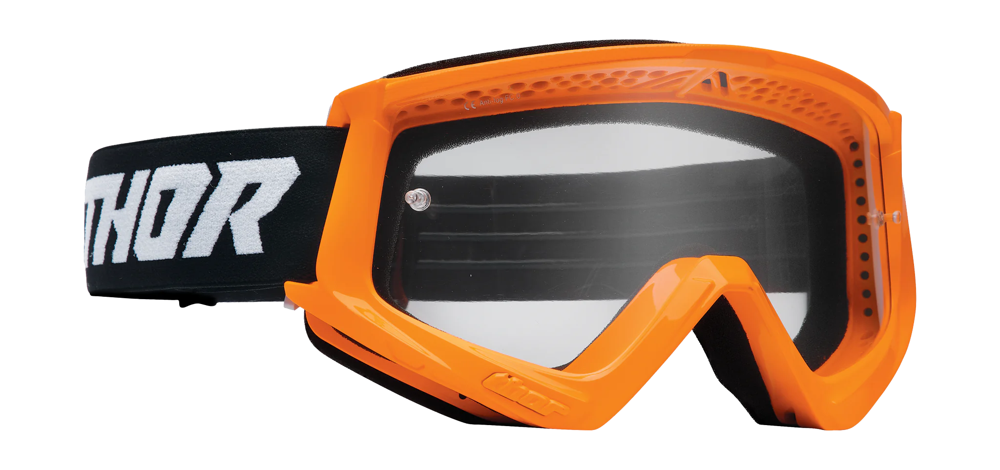Thor Kinder Crossbril Combat Racer - Fluo Oranje / Zwart - Clear Lens