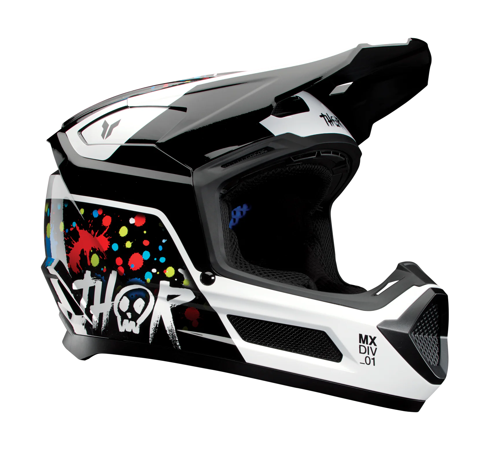 Thor Kinder Crosshelm Fleet Splat - Zwart